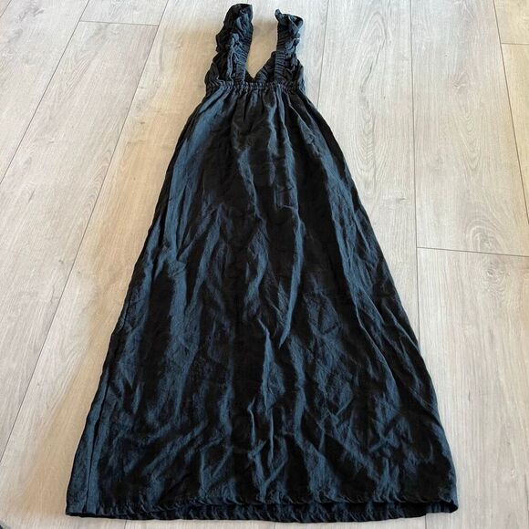 Harly Jae Black Sustainable Linen Maxi Dress size xs - Picture 5 of 10